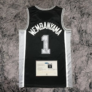 Victor Wembanyama SIGNED 'Roy 24' Spurs NBA #1 Signature Jersey/Shirt + COA 24/25