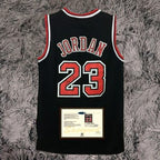 Michael Jordan SIGNED #23 Bulls - Black Alternate - Shirt Jersey - COA -