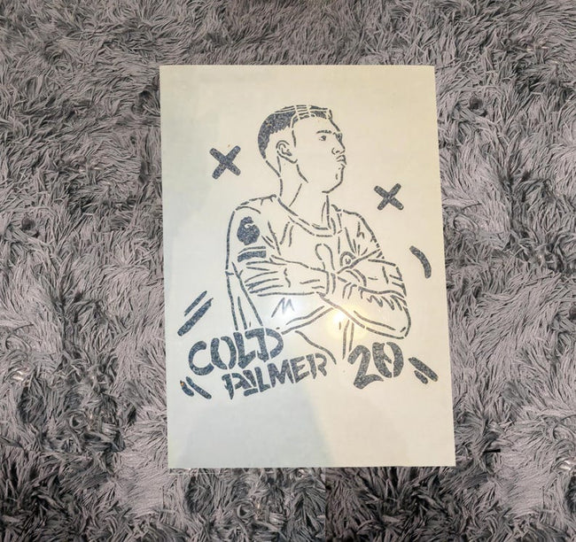 Custom cold palmer stencil handmade washable reusable a4 Hover Image