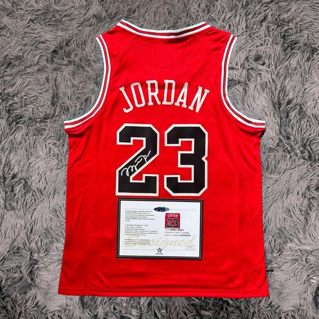 Michael Jordan SIGNED Chicago Bulls NBA #23 Signature Jersey/Shirt - COA - 1997/98 Hover Image