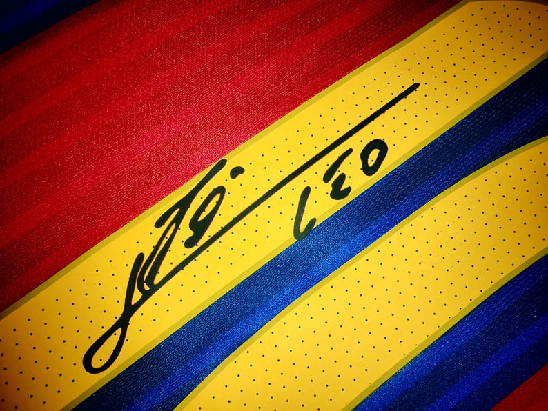Lionel Messi SIGNED Barcelona 16/17 Home UCL Jersey/Shirt - COA - Retro