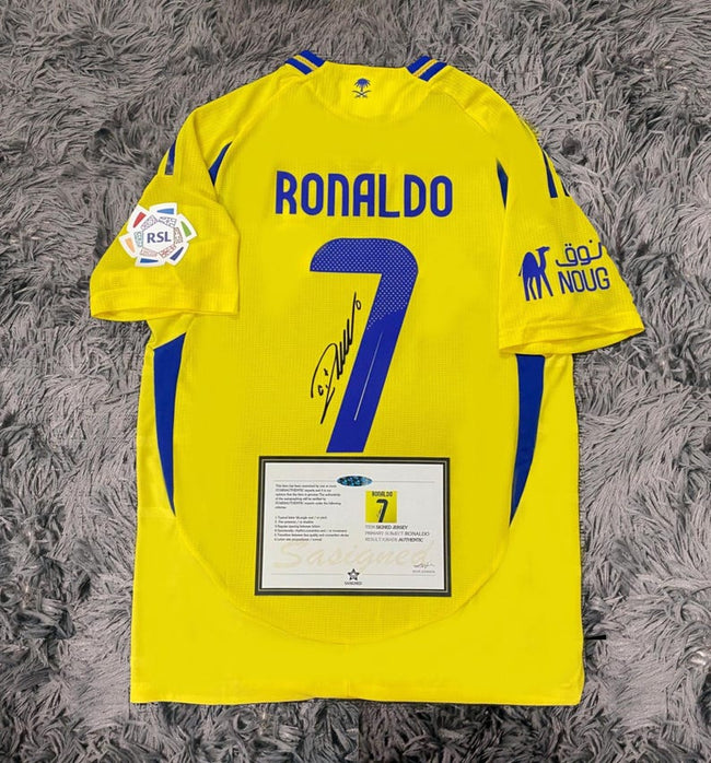 Cristiano Ronaldo SIGNED Al Nassr 24/25 Home Jersey/Shirt - COA - 2024 Hover Image