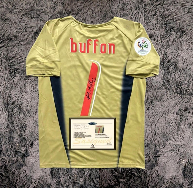Gianluigi Buffon SIGNED Italy 2006 World Cup Home Jersey/Shirt - COA - Retro Hover Image