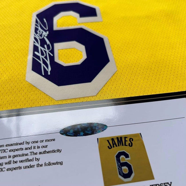 Lebron James SIGNED Signature LA Lakers Yellow Home Shirt/Jersey - COA 21/22 Main Image