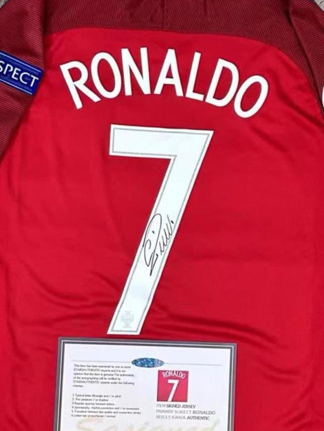 Cristiano Ronaldo SIGNED Portugal Euro WINNERS 15/16 Home Jersey/Shirt - COA - 2016 Main Image