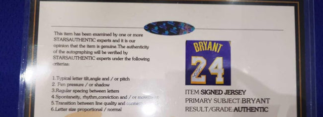 Kobe Bryant SIGNED Los Angeles Lakers #24 Signature Jersey/Shirt - COA - 06/07 Main Image