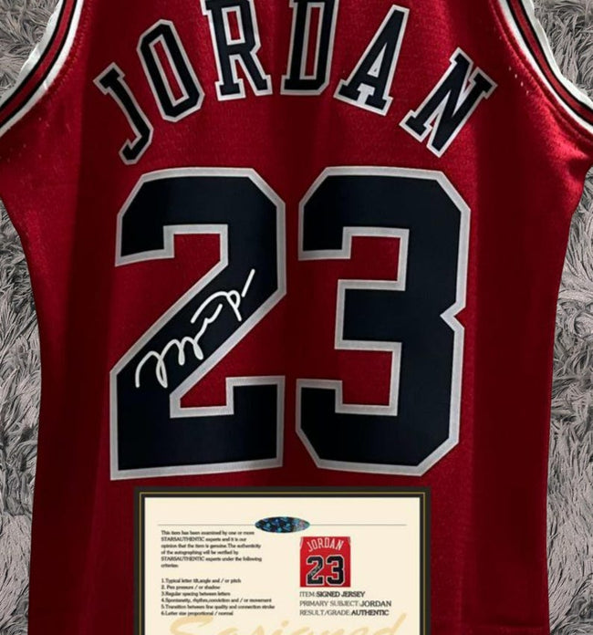 Michael Jordan SIGNED Chicago Bulls NBA #23 Signature Jersey/Shirt - COA - 1997/98 Main Image