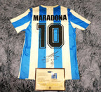 Diego Maradona SIGNED Argentina 1986 Home Jersey/Shirt - COA - Retro