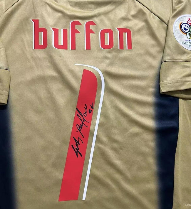 Gianluigi Buffon SIGNED Italy 2006 World Cup Home Jersey/Shirt - COA - Retro Main Image