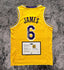 Lebron James SIGNED Signature LA Lakers Yellow Home Shirt/Jersey - COA 21/22