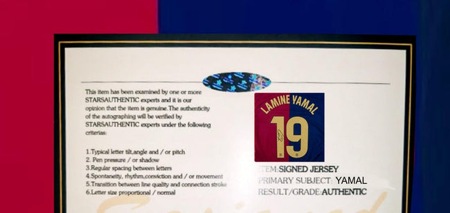 Lamine Yamal SIGNED Barcelona 24/25 Home Jersey/Shirt - COA - 2025 Main Image