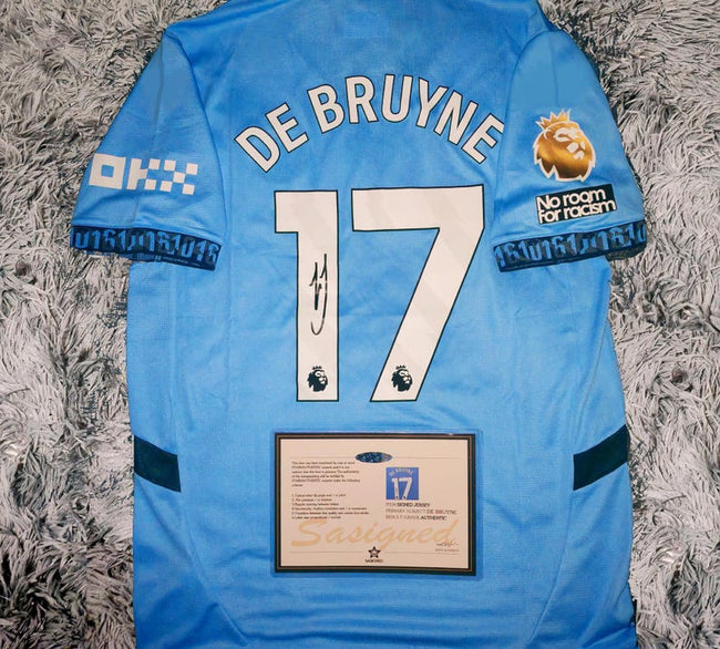 Kevin De Bruyne SIGNED Man City 24/25 FINAL Home Jersey/Shirt - COA - 2025 Hover Image