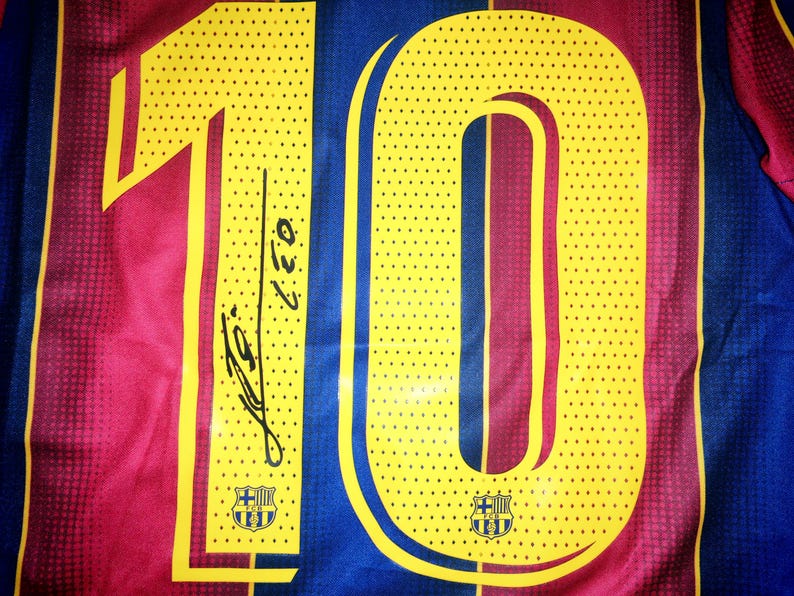 Lionel Messi SIGNED Barcelona 20/21 Home Final Jersey/Shirt - COA - Retro