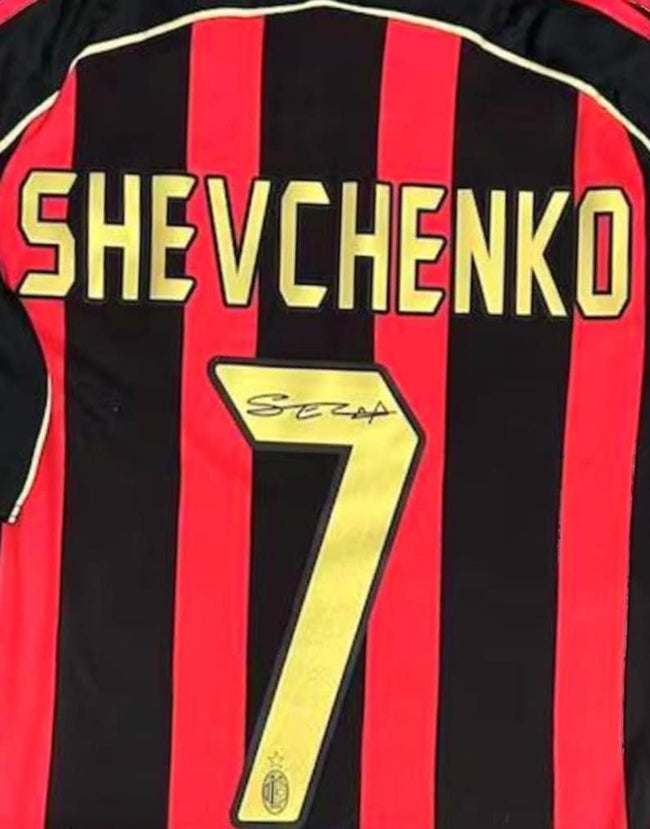 Andriy Shevchenko SIGNED AC Milan 06/07 Home Jersey/Shirt - COA - 2006/07 Retro Main Image