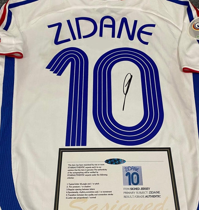 Zinedine Zidane SIGNED France 05/06 Away Jersey/Shirt - COA - 2006 Main Image