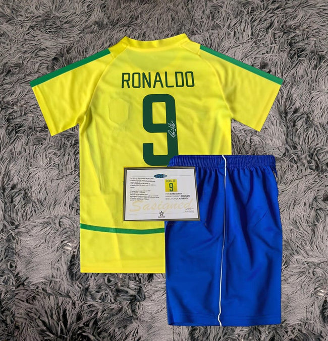 Ronaldo R9 SIGNED Brazil 01/02 World Cup Home Jersey/Shirt - COA - 2002 Main Image