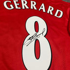 Steven Gerrard SIGNED Liverpool 04/05 UCL Final Home Jersey/Shirt - COA - 2005 Retro