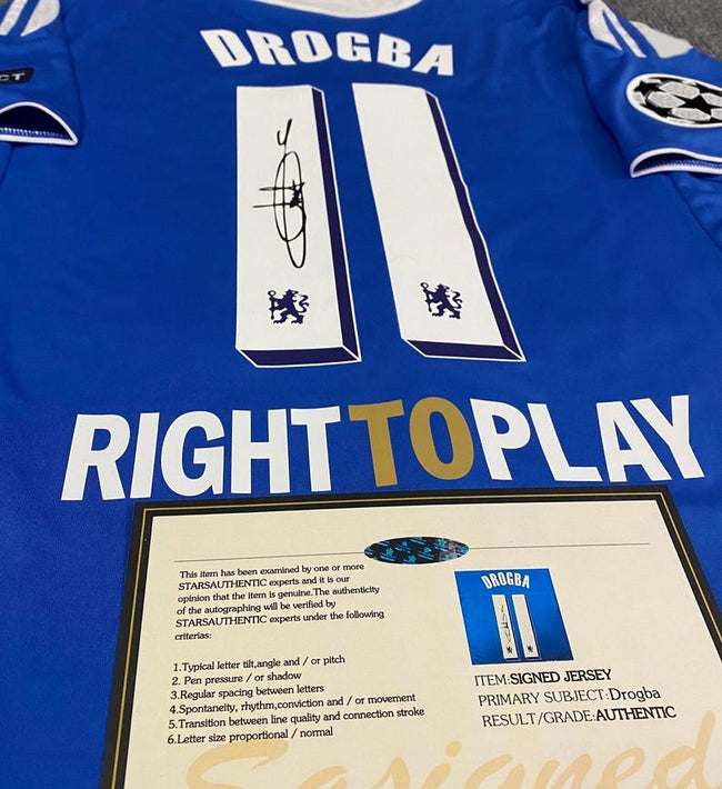 Didier Drogba SIGNED Chelsea UCL Final 11/12 Home Jersey/Shirt - COA - 2012 Main Image