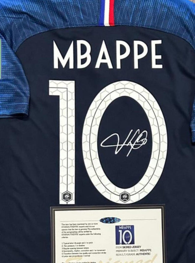 Kylian Mbappe SIGNED France World Cup Shirt Jersey 2018 - COA Main Image