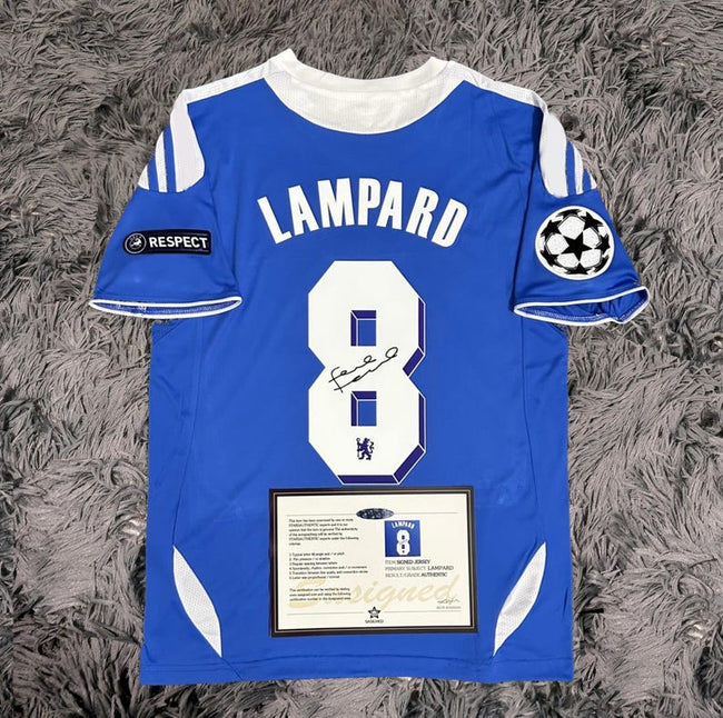 Frank Lampard SIGNED Chelsea UCL Final 11/12 Home Jersey/Shirt - COA - 2012 Hover Image