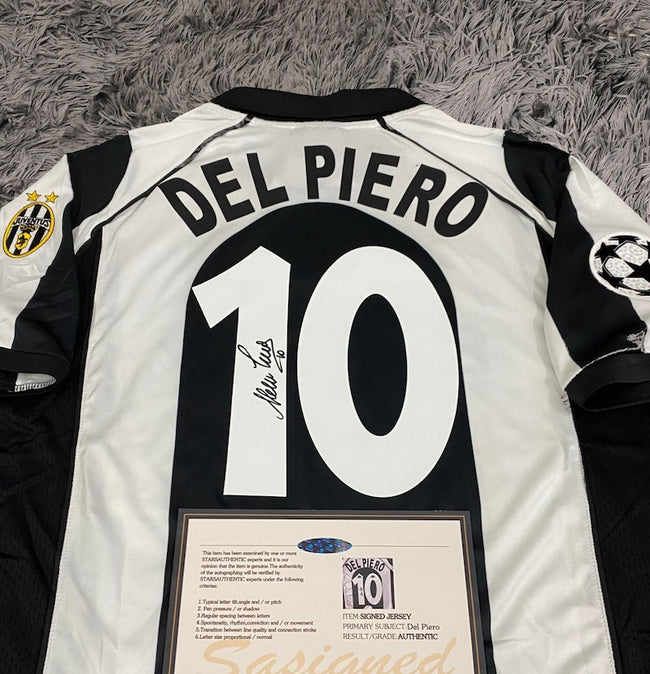 Alessandro Del Piero SIGNED Juventus 97/98 Home Jersey/Shirt - COA - 1998 Retro Main Image