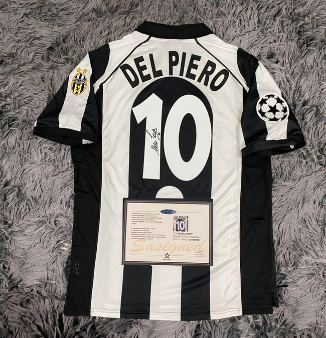 Alessandro Del Piero SIGNED Juventus 97/98 Home Jersey/Shirt - COA - 1998 Retro Hover Image