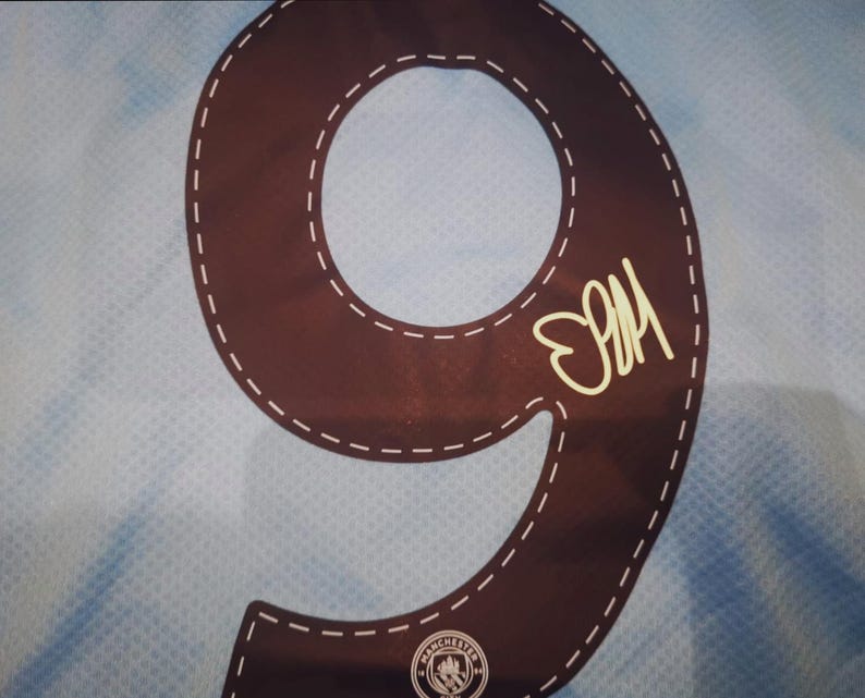 Erling Haaland SIGNED Man City 22/23 UCL Winning Home Jersey/Shirt - COA - 2022