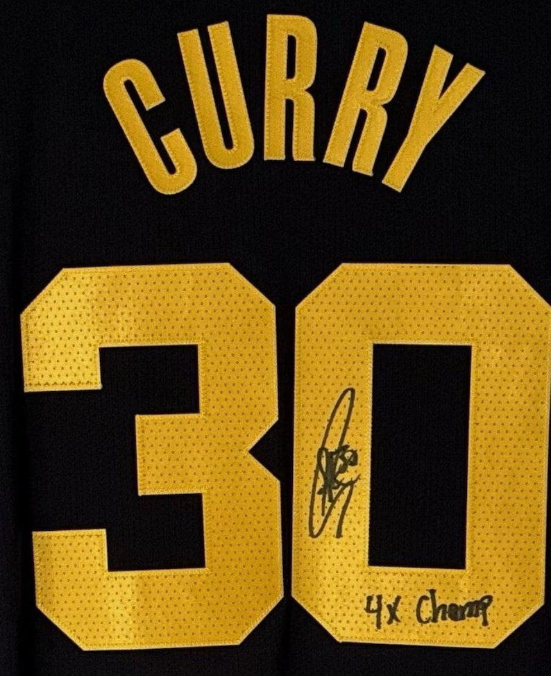Stephen Curry SIGNED 4X Champ 21/22 Golden State Warriors Jersey - COA -