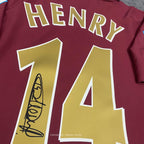 Thierry Henry SIGNED Arsenal 05/06 Home Jersey/Shirt - COA - 2005 Retro