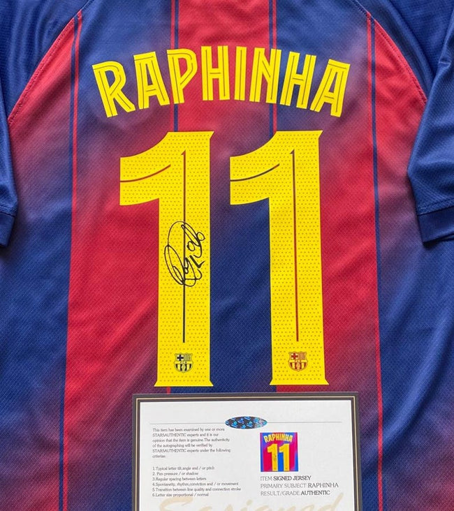Raphina SIGNED Barcelona 25/26 Home #11 Jersey/Shirt - COA - 2025 Main Image