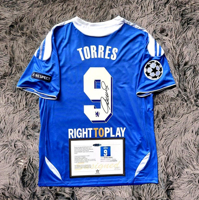 Fernando Torres SIGNED Chelsea UCL Final 11/12 Home Jersey/Shirt - COA - 2012 Hover Image