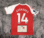 Viktor Gyökeres SIGNED Arsenal 25/26 Home Jersey/Shirt - COA - 2025