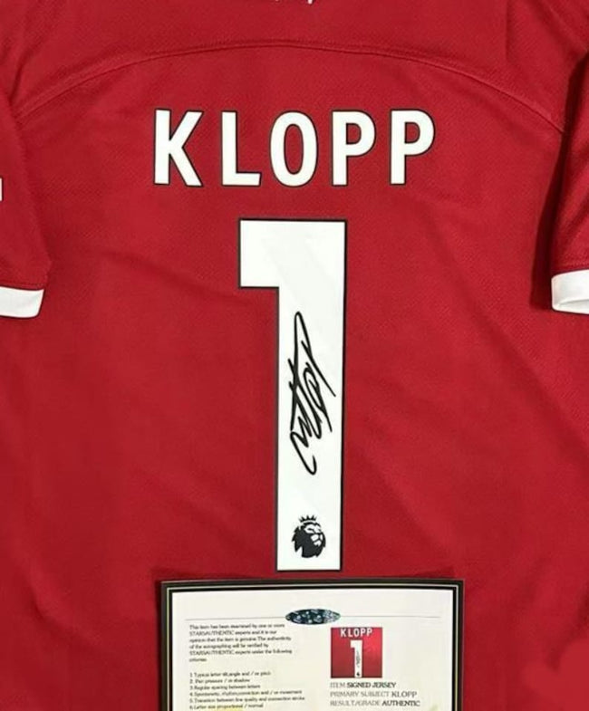 Jurgen Klopp SIGNED Liverpool 23/24 FINAL Home Jersey/Shirt - COA - 2024 Main Image
