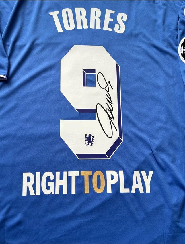 Fernando Torres SIGNED Chelsea UCL Final 11/12 Home Jersey/Shirt - COA - 2012 Main Image