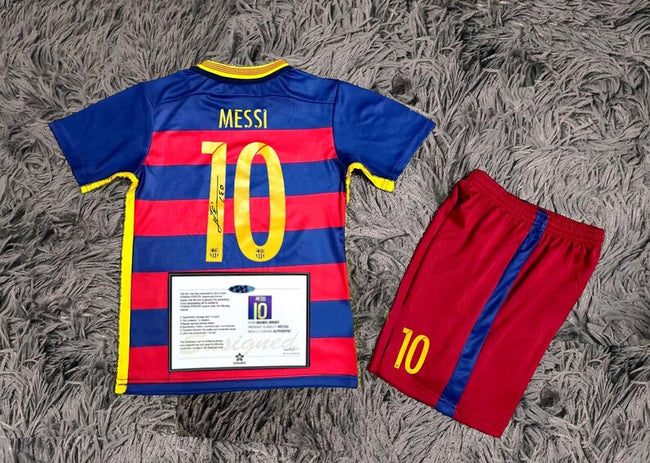 Lionel Messi SIGNED Barcelona 15/16 Home Jersey/Shirt - COA - Retro 2015 Main Image