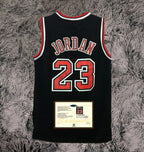 Michael Jordan SIGNED #23 Bulls - Black Alternate - Shirt Jersey - COA -
