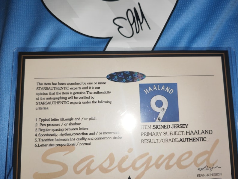 Erling Haaland SIGNED Man City 25/26 Home Jersey/Shirt - COA - 2025