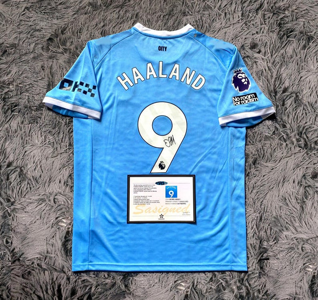 Erling Haaland SIGNED Man City 25/26 Home Jersey/Shirt - COA - 2025 Hover Image
