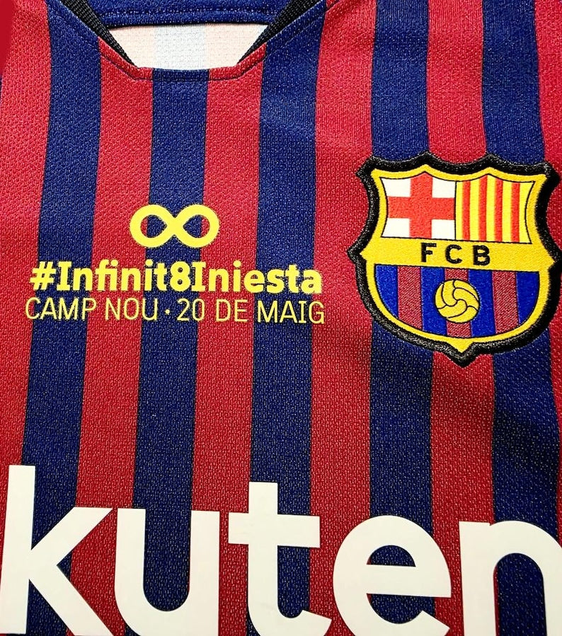Andrés Iniesta SIGNED Barcelona 17/18 INFINITY Final Home Jersey/Shirt - COA - 2017