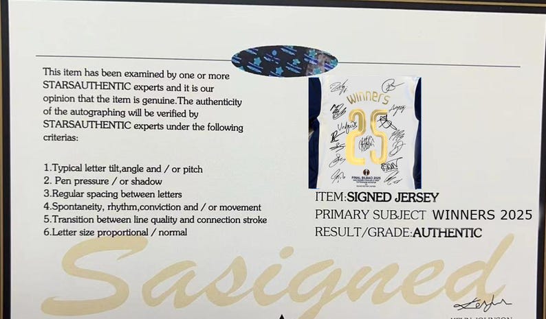 Tottenham Spurs Team SIGNED 24/25 Europa League Winners Shirt Jersey - COA - 2025