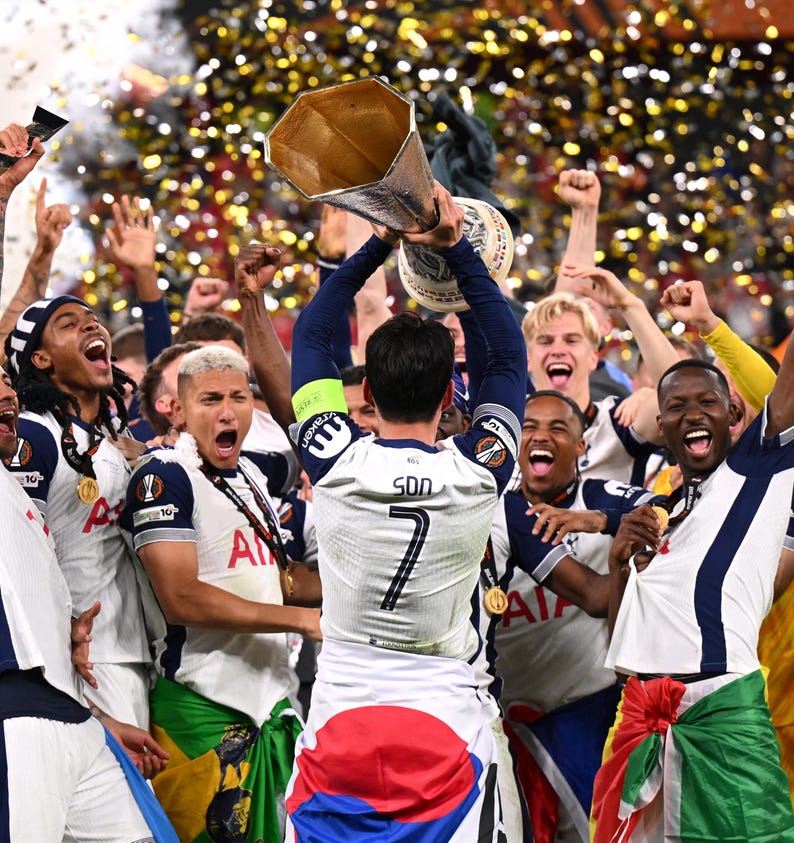 Tottenham Spurs Team SIGNED 24/25 Europa League Winners Shirt Jersey - COA - 2025