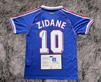 Zinedine Zidane SIGNED France 97/98 Home Jersey/Shirt - COA - 1998 Retro