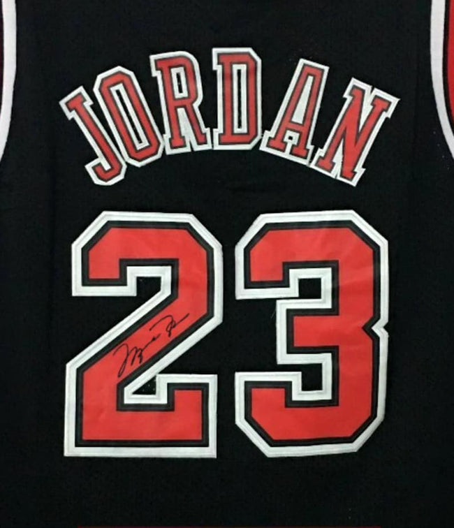Michael Jordan SIGNED #23 Bulls - Black Alternate - Shirt Jersey - COA - Main Image