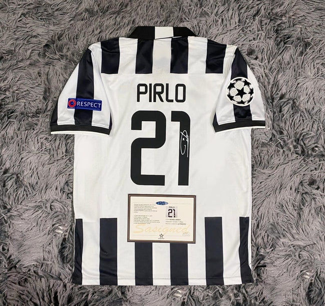 Andres Pirlo SIGNED Juventus 14/15 Home Jersey/Shirt - COA - 2015 Retro Hover Image