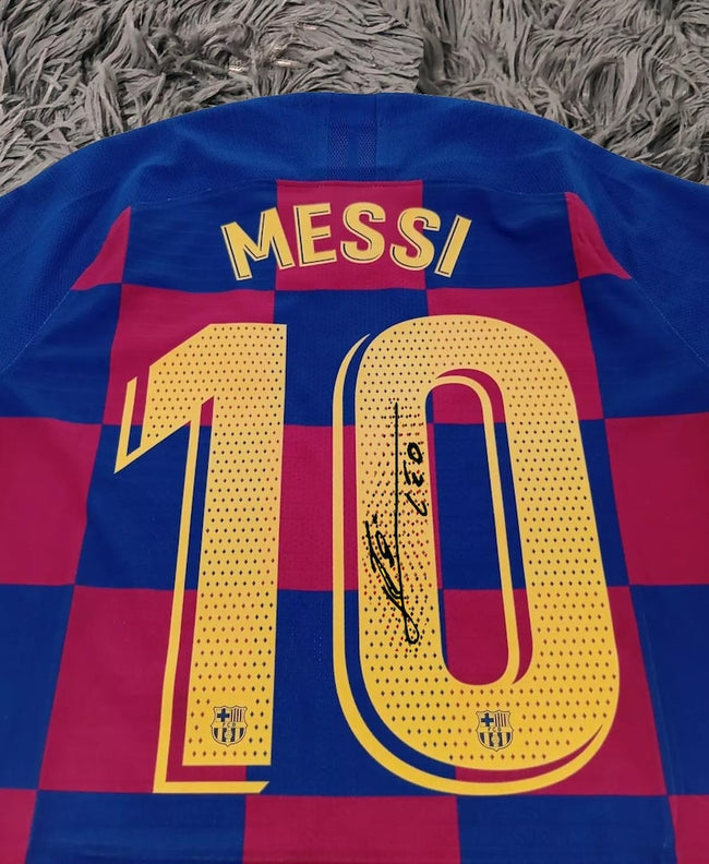 Lionel Messi SIGNED Barcelona 19/20 Home Jersey/Shirt - COA - Retro 2019 Main Image