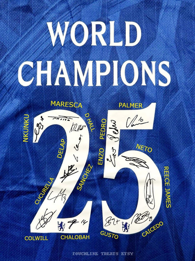 Chelsea FULL 2025 SIGNED Chelsea Jersey Club World Cup Champions 25/26 - COA Main Image