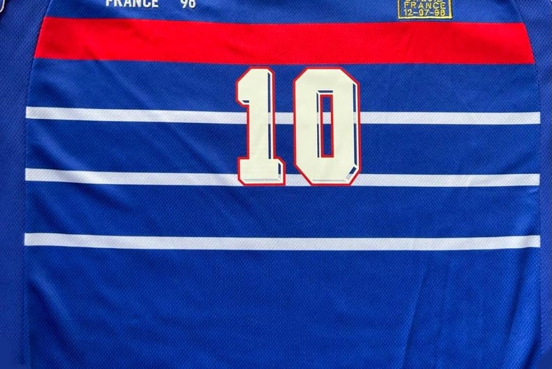 Zinedine Zidane SIGNED France 97/98 Home Jersey/Shirt - COA - 1998 Retro