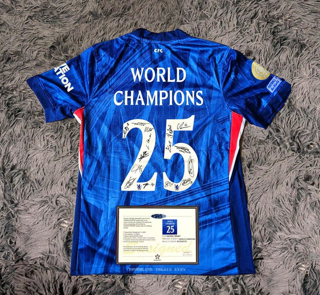 Chelsea FULL 2025 SIGNED Chelsea Jersey Club World Cup Champions 25/26 - COA Hover Image