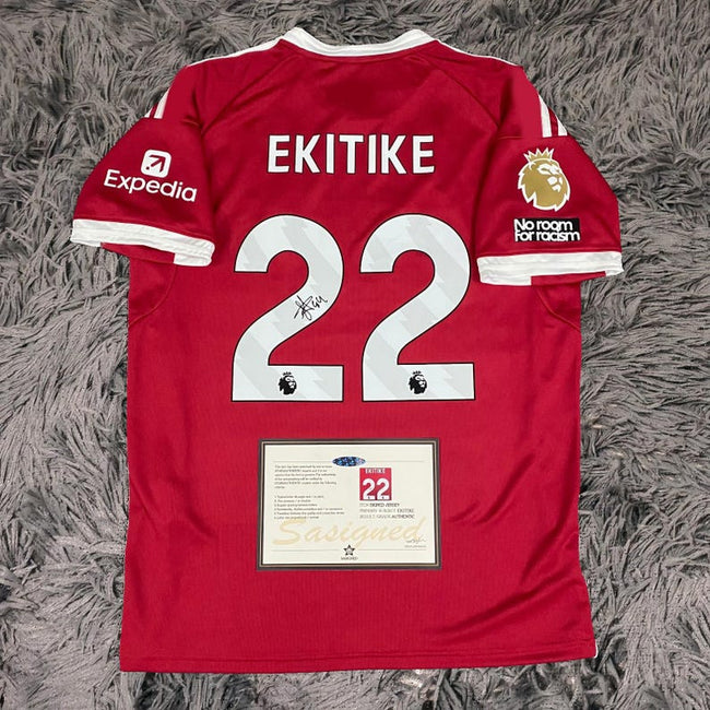 Hugo Ekitike SIGNED Liverpool 25/26 Debut Home Jersey/Shirt - COA - 2025 Hover Image