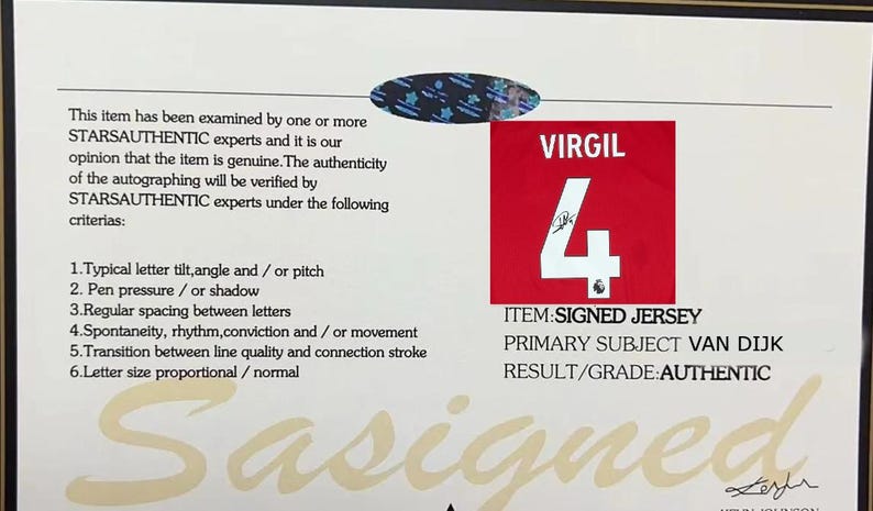 Virgil Van Dijk SIGNED Liverpool 25/26 Home Jersey/Shirt - COA - 2025